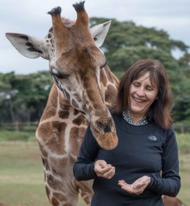 My first giraffe feeding. 